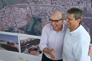 Dário e Tarcísio visitam obras de modernização da Rodovia Miguel Melhado em Campinas