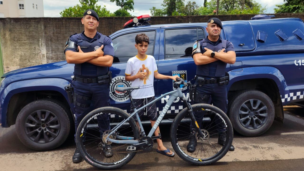 GCM de Limeira recupera bicicleta furtada de menino de 12 anos