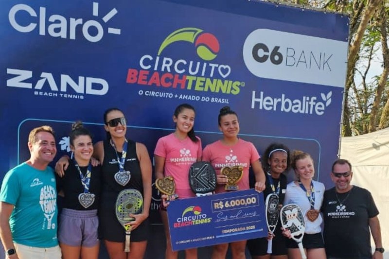 Jovens da casa conquistam o título em Vinhedo no Circuito Beach Tennis