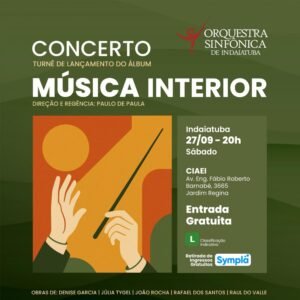 Sinfônica de Indaiatuba lança álbum Música Interior