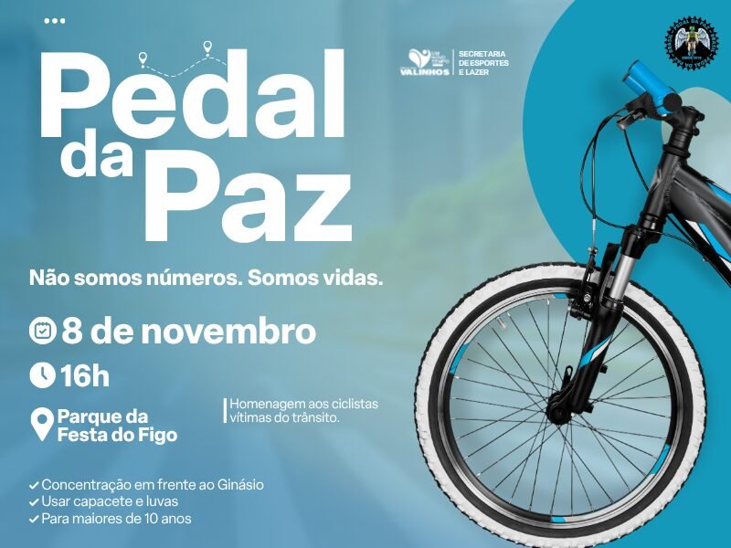 Valinhos realiza “Pedal da Paz” dia 8 em homenagem aos ciclistas vítimas do trânsito