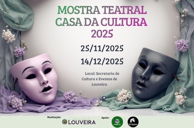 Louveira recebe Mostra Teatral nos dias 25 de novembro e 14 de dezembro