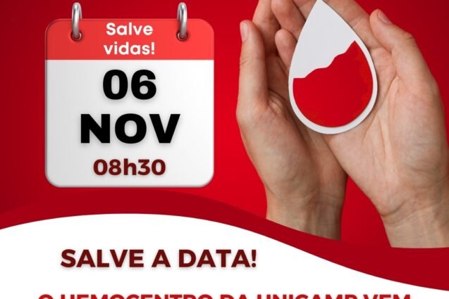 Hemocentro da Unicamp faz Campanha de Coleta de Sangue em Louveira no dia 6 de novembro