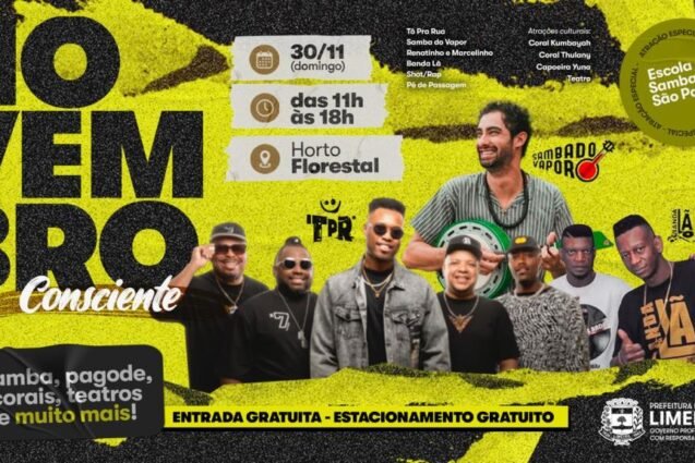 Horto de Limeira recebe festival multicultural gratuito no dia 30 de novembro