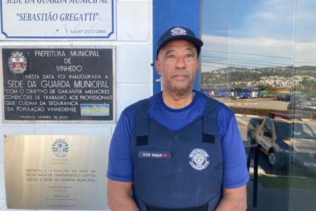 Mazinho, o guarda mais antigo da GCM de Vinhedo, completa 40 anos de corporação