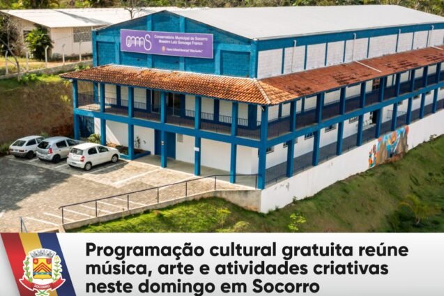 Programação cultural gratuita reúne música, arte e atividades criativas neste domingo em Socorro